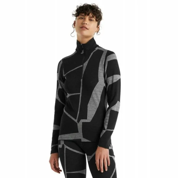 Acheter Maintenant Bon marché ✨ Icebreaker 250 Vertex LS Half Zip Landscapes – Sous-vêtement mérinos femme I Hardloop 🛒 1