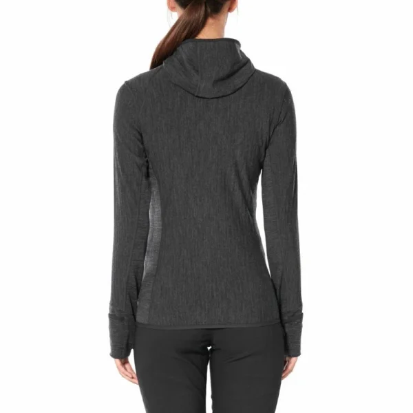 Meilleure vente 🤩 Icebreaker Descender LS Zip Hood – Sweatshirt en laine mérinos femme I Hardloop 🛒 5