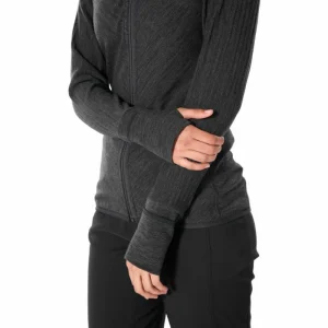 Meilleure vente 🤩 Icebreaker Descender LS Zip Hood – Sweatshirt en laine mérinos femme I Hardloop 🛒 20