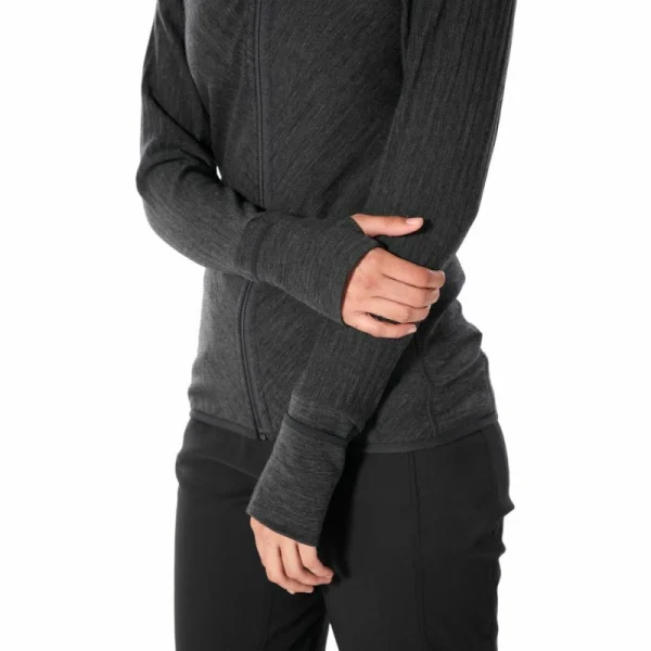 Meilleure vente 🤩 Icebreaker Descender LS Zip Hood – Sweatshirt en laine mérinos femme I Hardloop 🛒 7