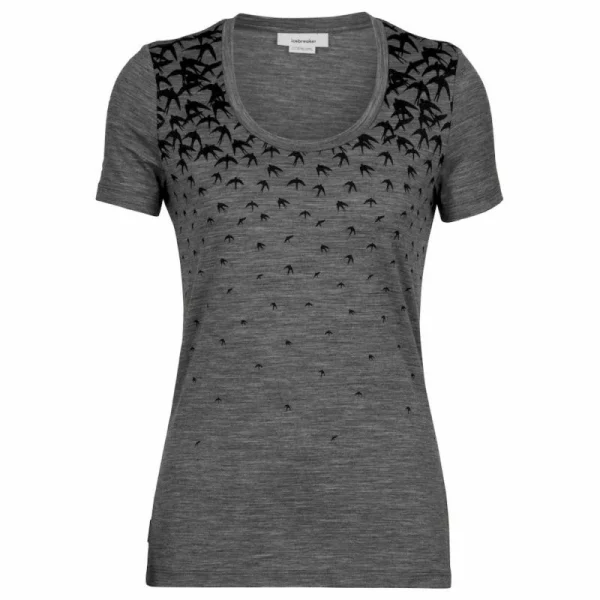 Acheter 🤩 Icebreaker Tech Lite II SS Scoop Tee Migration – T-shirt en laine mérinos femme ✨ 1