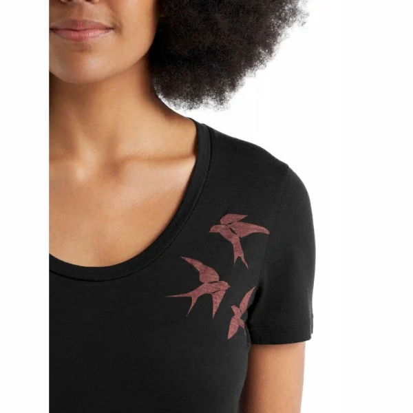 boutiqued pas cher Meilleure affaire ⭐ Icebreaker Tech Lite II SS Scoop Tee Shapes – T-shirt en laine mérinos femme I Hardloop ⌛ 4
