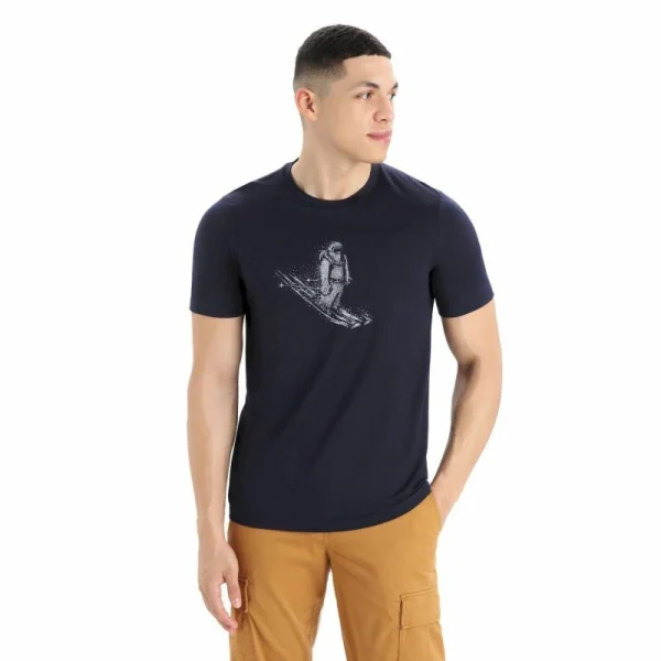 Budget 🛒 Icebreaker Tech Lite II SS Tee Skiing Yeti – T-shirt en laine mérinos homme 👍 1