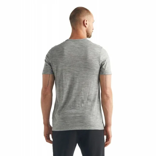 Promo ✨ Icebreaker Tech Lite Short Sleeve Crewe Otter Paddle – T-shirt en laine mérinos homme I Hardloop 🛒 4