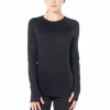Meilleure vente 🎁 Icebreaker Wmns 150 Zone LS Crewe – Sous-vêtement mérinos femme I Hardloop 🥰 32