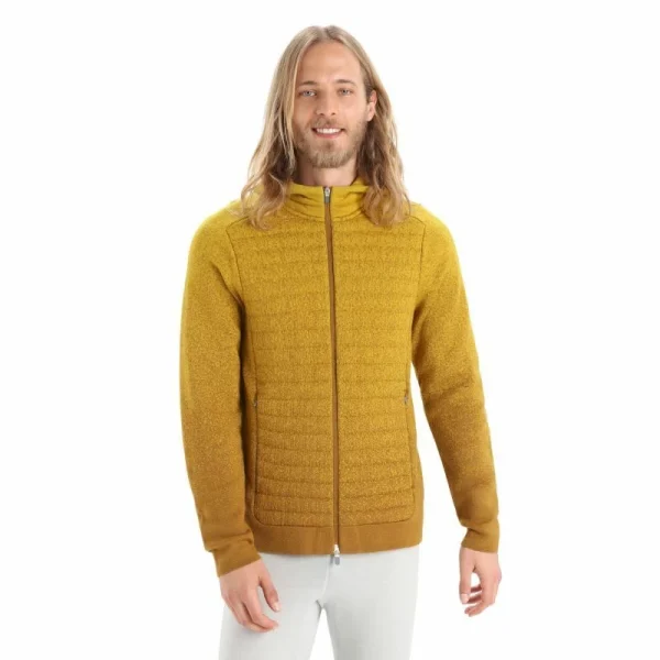 Coupon 😍 Icebreaker ZoneKnit Insulated LS Zip Hoodie – Sweatshirt en laine mérinos homme 😉 mode 3