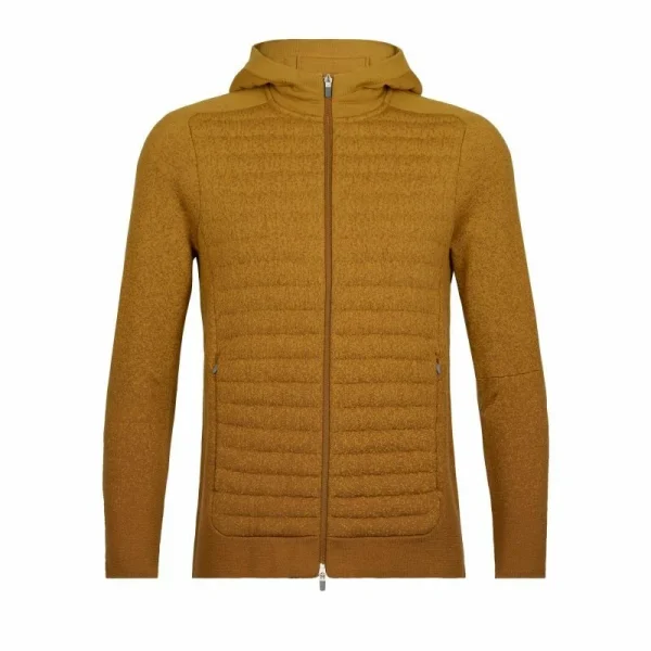 Coupon 😍 Icebreaker ZoneKnit Insulated LS Zip Hoodie – Sweatshirt en laine mérinos homme 😉 mode 1